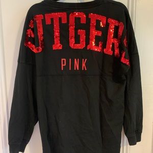 VS PINK Rutgers Sequin Spirit Jersey size M